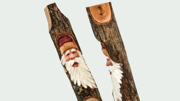 Carving a Santa Whistle